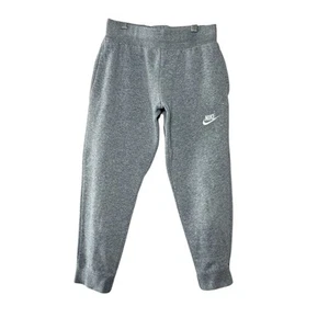 Nike Sportswear Club Fleece Joggers Girls XS Gray Sweatpants Logo Comfy - Picture 1 of 16