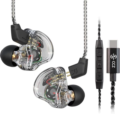 CCZ Melody USB C Auricolari 10Mm Dual Magnetic Circuit Cuffie-In-Ear IEM, Hifi D - Immagine 1 di 4