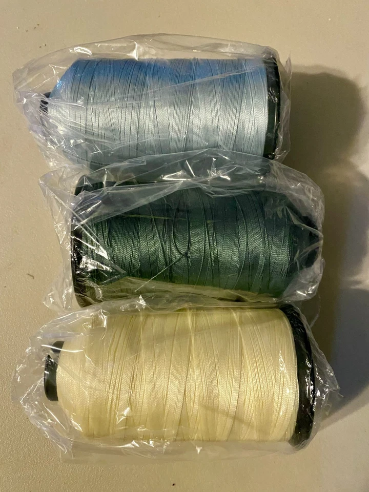 #138 Bonded Polyester Sewing Thread 3 colors  8 Ounces Each spool - Image 1 of 1