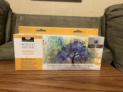 Acrylic Art Ink - 6  Primary Colors – Royal Langnickel Essentials - Image 1 of 4