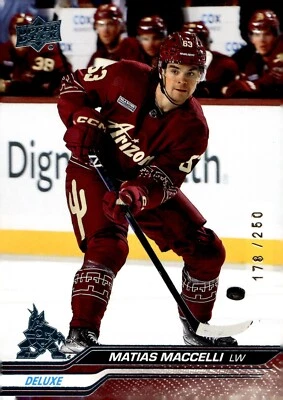 Matias Maccelli - 2023-24 Upper Deck Series 1 Deluxe /250 Card #9 - Image 1 of 2