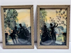 Bubble Glas Bilder Set Vintage 50er Jahre Paar Liebe gerahmt selten Kunst Sammlerstück - Bild 1 von 14