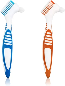 2-Pack Denture Cleaning Brush Set- Premium Hygiene Denture Cleaner Set for De... - Picture 1 of 12