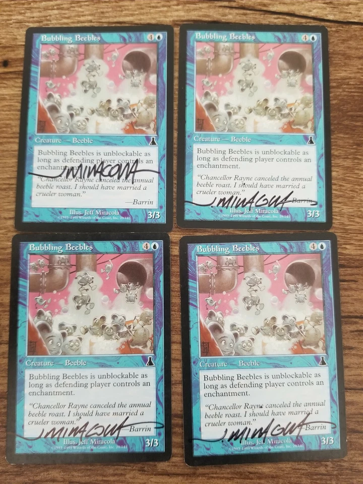 Bubbling Beebles X1 Urza's Destiny Ed Signed in Black by Jeff Miracola MTG - Image 1 of 1