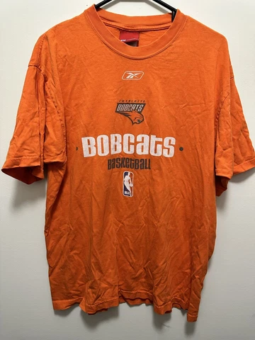 Vintage Reebok Charlotte Bobcats Shirt NBA Orange  Adult Medium Cover