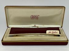 Cross 10K Gold Filled Pen Ladies Greek Key, purse, box, papers, refill A09-004