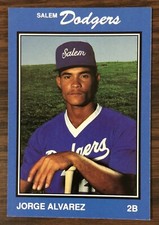 1989 Salem Dodgers  #5 JORGE ALVAREZ (RC) Minor League Card  H8105101