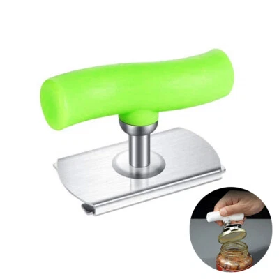 Adjustable Glass Bottle Opener Stainless Steel Twist Off Can Lid Remover Verde - Image 1 of 4