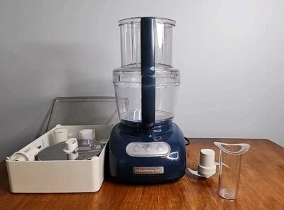 Kitchenaid 12 Cup Food Processor Blue Willow KFPW760QBW1 Tested w Accessories - Image 1 of 4