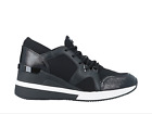 Michael Kors Liv Trainer Women's MK Signature Black Wedges Sneakers US Size 11