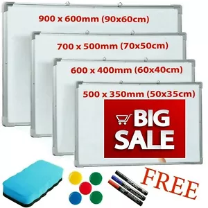 MAGNETIC WHITEBOARD DRY WIPE DRAWING BOARD SMALL MEDIUM LARGE OFFICE SCHOOL HOME - Picture 1 of 5