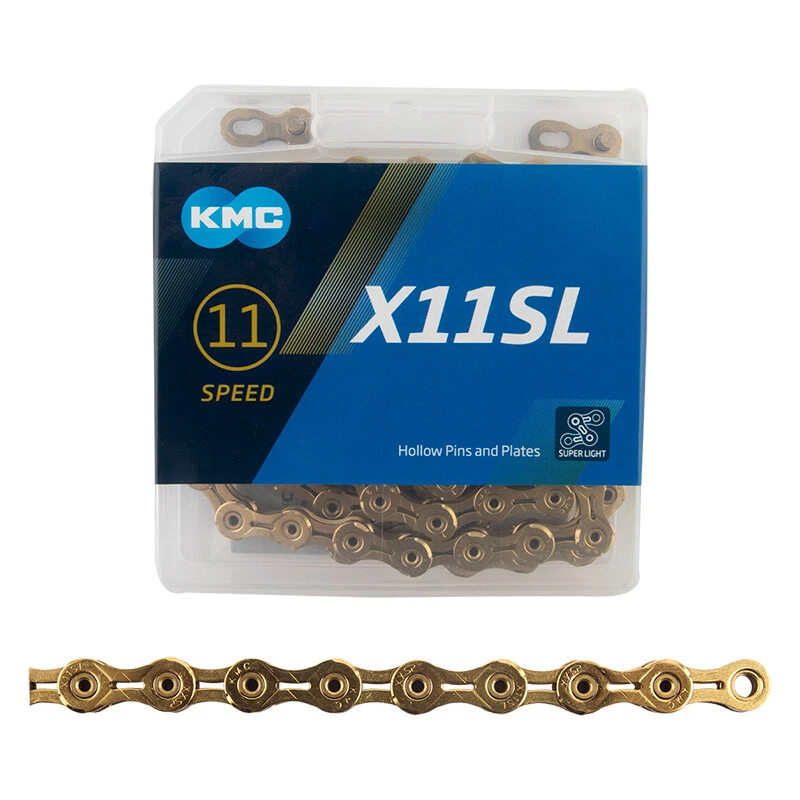 Kmc X11SL Chain Kmc 1/2x11/128 X11sl 11s Ti/gd 116l Cpy/srm/shi - Image 1 of 1