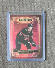 COLE REINHARDT 2022-23 UPPER DECK STATURE RED ROOKIE /75 RC#194