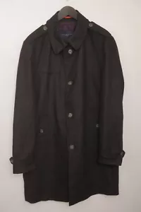 Hombres Tommy Hilfiger Abrigo Lana Virgen Largo Clásico EU52 UK/US42 L VAM926 - Imagen 1 de 8