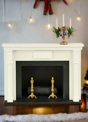 Byers Choice New Display Christmas Fireplace with Candelabra Greens 629A - Image 1 of 4