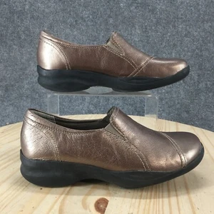 Clarks Shoes Womens 8 M In Motion Slip On Loafers 67784 Metallic Brown Leather - Picture 1 of 16