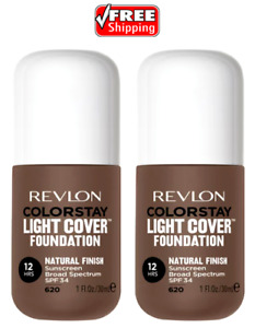 Revlon ColorStay Light Cover Natural Finish Foundation with SPF, 620-Java -2Pack