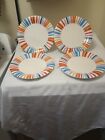 Set of 4 Crate and Barrel Cirque Dinner Plates 11 -1/4” White Portugal 