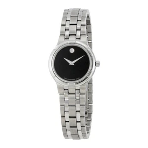 Movado Metio Stainless Steel Black Dial Quartz Ladies Watch 0606204 - Bild 1 von 5