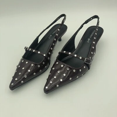 Tachuelas de cristal charol vampiro talla 8 borgoña Madden Girl tacón de gatito —369—— Foto 1 de 4