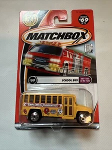 Matchbox #69 Kids' Cars of the Year School Bus Yellow 2002 "Bulldogs Football D3 - Picture 1 of 4
