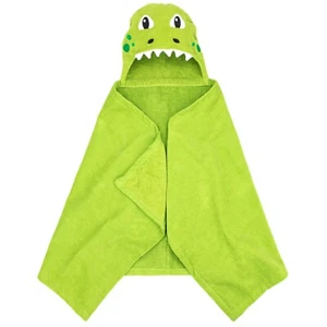 Dinosaur Kids Bath Hooded Towel Wrap, 51 x 23, Cotton, Green, Your Zone - Picture 1 of 4