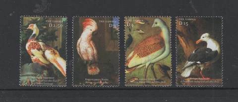 Gambia #2304-07  (2000 Bird Paintings set) VFMNH CV $4.75 Cover