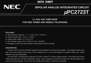 uPC2723T-E3 1.1GHz AGC Amplifier ............Lot of 5 ............... - Picture 1 of 2