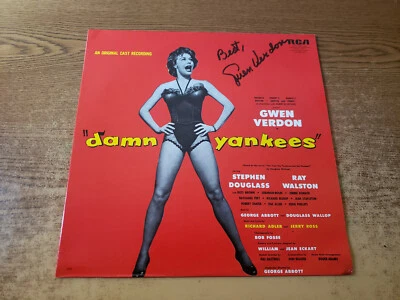 HAND AUTOGRAPHED 1980S MINT-EXC GWEN VERDON  Damn Yankees ORIGINAL CAST LP33 - Image 1 of 4