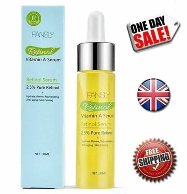Retinol 2.5% Vitamin A Face Serum Anti Aging Wrinkles Collagen Acne Liquid 30ML - Image 1 of 4