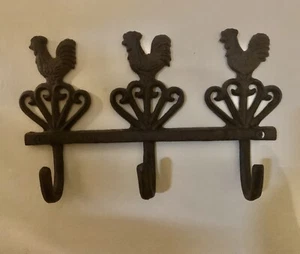 Vintage Gusseisen Hahn Schlüsselanhänger Halter - Bild 1 von 1