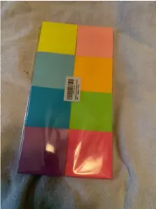 3x3 Self-Stick Notes 8 Bright Multi Colors Purple Sticky Notes 90 Sheet/Pad - Picture 1 of 4