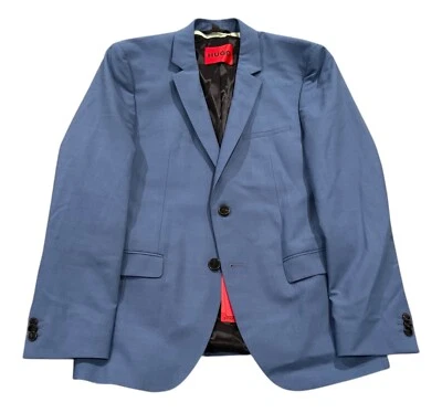 NUEVO Traje Chaqueta Hugo Boss Para Hombre Arti Extra Ajustado Azul Talla 40S Corto Nuevo con Etiquetas Foto 1 de 3