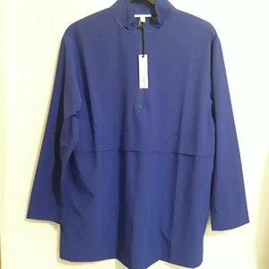 Womens jacket lightweight 1/2 zipper size Large brand Prologue NWT color blue - Picture 1 of 12