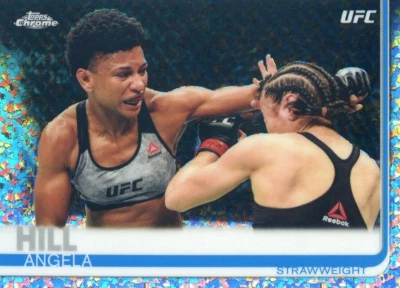 2019 Topps UFC Chrome ANGELA HILL #72 DIAMOND HOT BOX REFRACTOR SP - Image 1 of 2