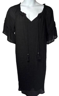 Vestido Mlle Gabrielle Negro Manga Corta Forrado Talla 1X Foto 1 de 4