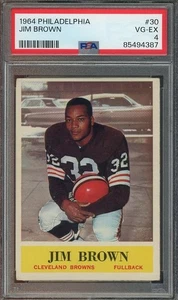 1964 Philadelphia #30 Jim Brown HOF VG-EX PSA 4 Cleveland Browns 4387 - Picture 1 of 2