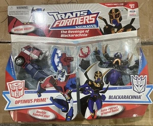Cyberton Optimus Prime vs Blackarachnia New Transformers Animated Deluxe Class - Picture 1 of 3