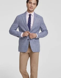 Tommy Hilfiger Mens Modern fit Sport Coat Blazer 48R  Blue Solid Brand New NWT - Picture 1 of 6