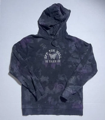Vans Off The Wall Mujer’s M Dark Tie Dye Sudadera con Capucha Mariposa Emo Patinadora Niña Punk Foto 1 de 3