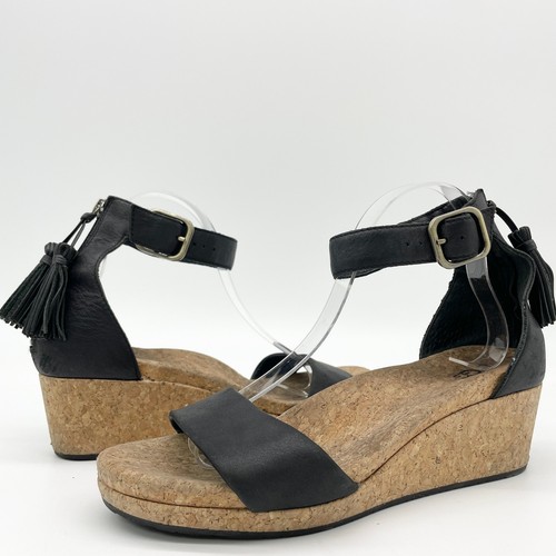 Sandali UGG donna Zoe pelle sughero zeppa misura 9 5 moderni boho minimalisti chic