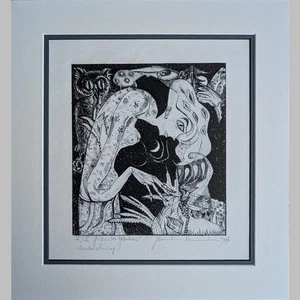 Hermann Naumann Hüterin der Pflanzen handsigniert Expressionismus - Bild 1 von 2