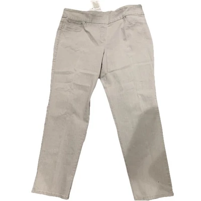 Ruby Rd Slimming Contour Waistband Pull On Denim Pant Gray Size 18 NWT - Image 1 of 4