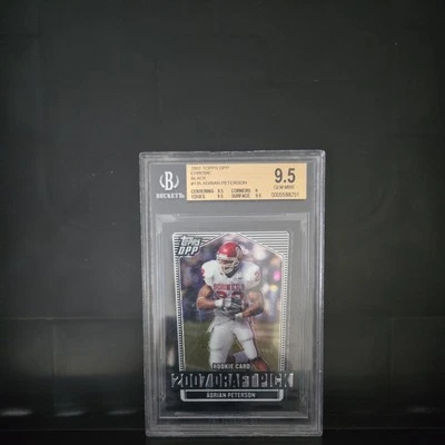 2007 Topps Draft Pick Pros Black ADRIAN PETERSON ROOKIE RC #135 Vikings BGS 9.5 - Image 1 of 2