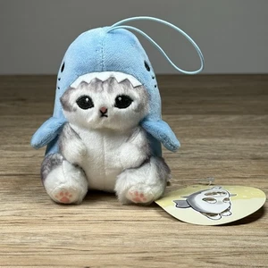 Schlüsselanhänger Mofusand Hai Katze Plüsch grau Tabby Japan Import Maskottchen neu mit Etikett - Bild 1 von 8