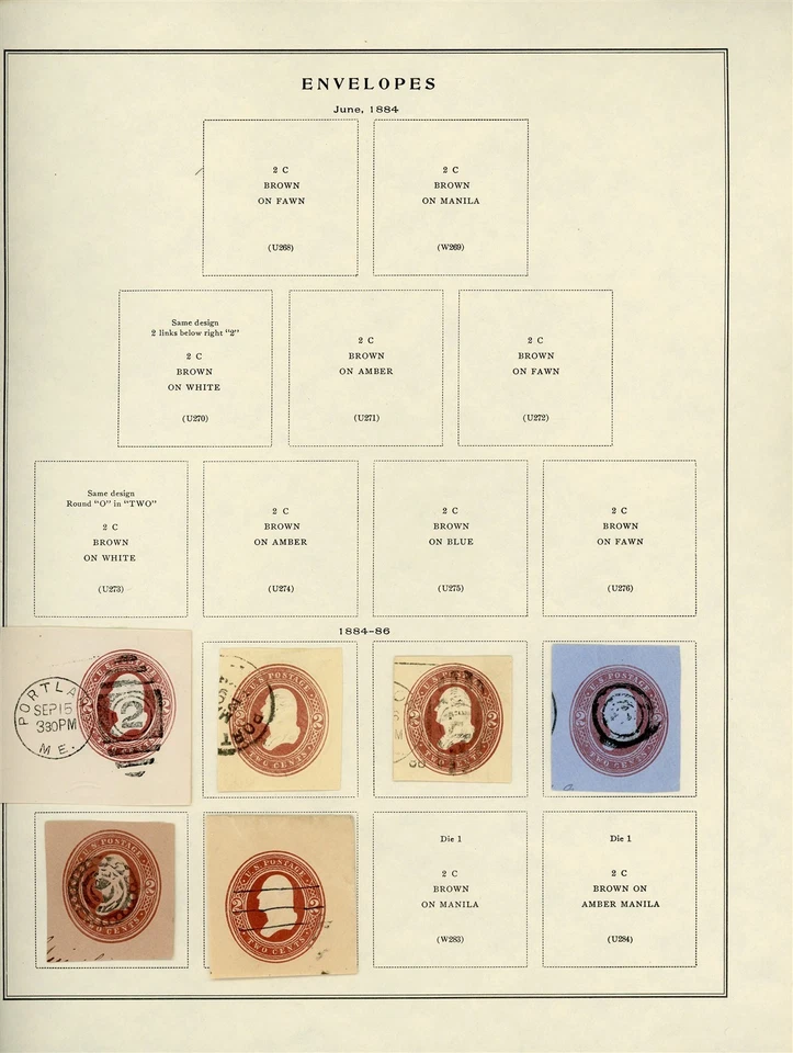 U.S. POSTAL STATIONERY Scott Specialty Album Page Lot #14 - SEE SCAN - $$$ - Image 1 of 1