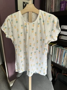 Primark White, Pineapple Print T-Shirt, size 12 - Picture 1 of 5