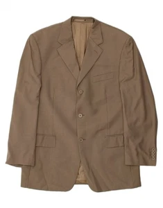 PIERRE CARDIN Mens 3 Button Blazer Jacket UK 40 Large Beige New Wool CH40 - Picture 1 of 3