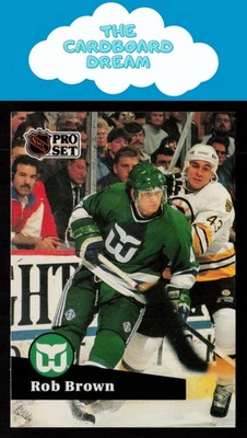 Rob Brown 1991-92 Pro Set French #80 Hartford Whalers Hockey Card - Image 1 of 2
