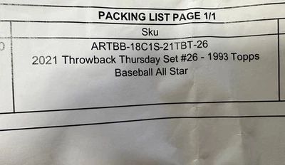 Juego completo de 3 cartas Topps Throwback Thursday TBT 2021 #26 con caja PR 640 Foto 1 de 3